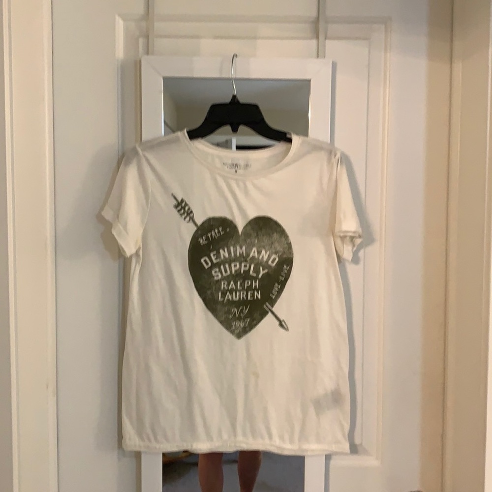 White Ralph Lauren graphic tee. Size small